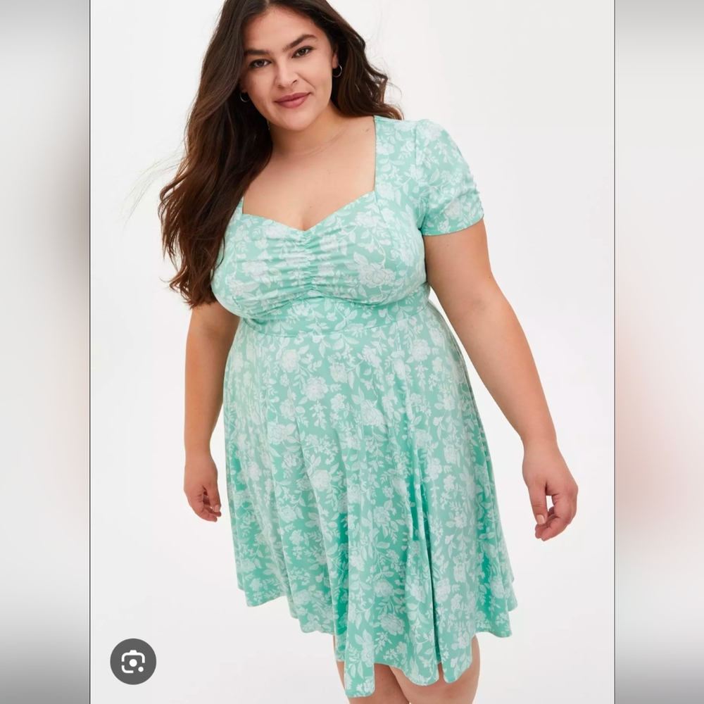 Floral Green Dress